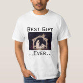 Jesus is Beste Geschenk Kerststal Ster T-Shirt (Voorkant)