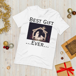 Jesus is Beste Geschenk Kerststal Ster T-Shirt