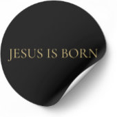 JESUS IS BORN Minimalist Christmas Sticker 