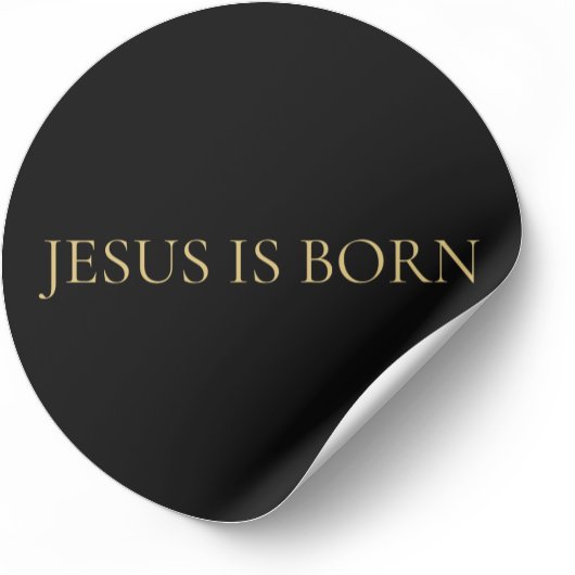 JESUS IS BORN Minimalist Christmas Sticker