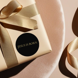 JESUS IS BORN Minimalist Christmas Sticker 