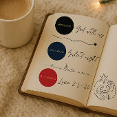 JESUS IS BORN Red Minimal Christmas Sticker #4 