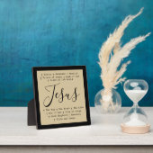 "Jesus is" Christelijke geloofstafel gebaseerd Fotoplaat (Insitu)