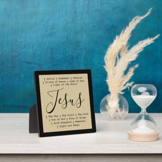 "Jesus is" Christelijke geloofstafel gebaseerd Fotoplaat (Insitu)