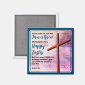 JESUS IS Christelijke paassneller RISEN Magneet (Voorkant / Achterkant)