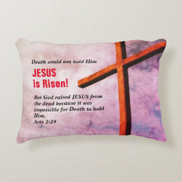 JESUS IS Christelijke Pasen RISEN Accent Kussen