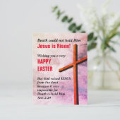 JESUS IS Christelijke Pasen RISEN Feestdagenkaart (Staand voorkant)