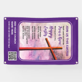 JESUS IS Christelijke Pasen RISEN Spandoek (Horizontaal)