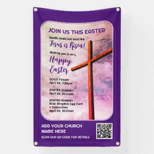 JESUS IS Christelijke Pasen RISEN Spandoek