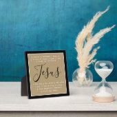 "Jesus is" Christian faith tabletop based Fotoplaat (Insitu)