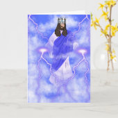 Jesus Is Coming Back In The Clouds Greeting Kaart (Gele Bloem)