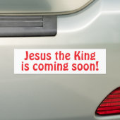 Jesus is coming bumpersticker (Op auto)