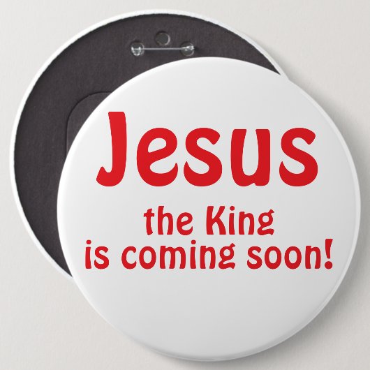 Jesus is coming ronde button 6,0 cm (Voorkant /achterkant)