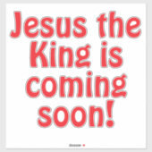 Jesus is coming sticker (Vel)