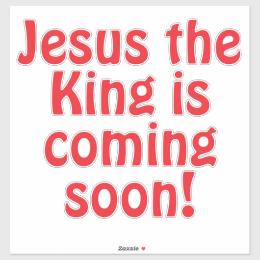 Jesus is coming sticker (Vel)