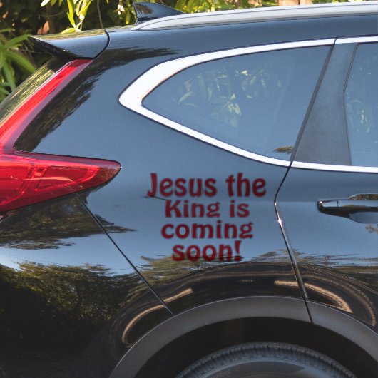 Jesus is coming sticker (Auto Zijkant)