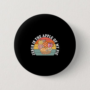 Jesus Is De Appel Van Mijn Taart Herfst Taart Dank Ronde Button 5,7 Cm