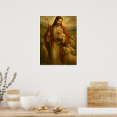 Jesus Is de Herder #3™ LDS Muur Kunst Poster (Keuken)