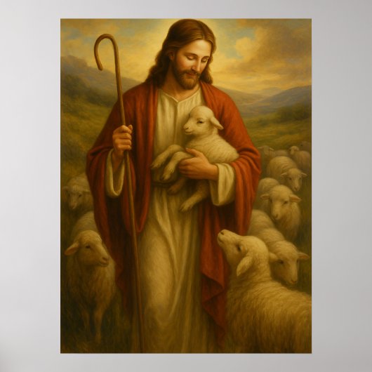Jesus Is de Herder #3™ LDS Muur Kunst Poster (Voorkant)