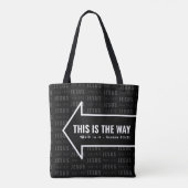 JESUS IS DE MANIER WAAROP Christelijke Bijbelversi Tote Bag (Achterkant)