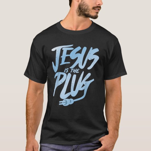 JESUS IS DE PLUG T-SHIRT (Voorkant)