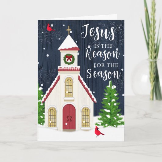 Jesus is de reden achter het seizoen kerstkaart kaart (Voorkant)