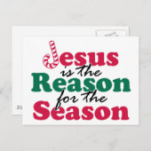 Jesus is de Reden Feestdagenkaart (Voorkant / Achterkant)