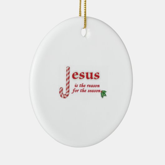 jesus is de reden keramisch ornament (Rechts)