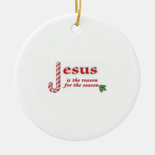 jesus is de reden keramisch ornament (Voorkant)