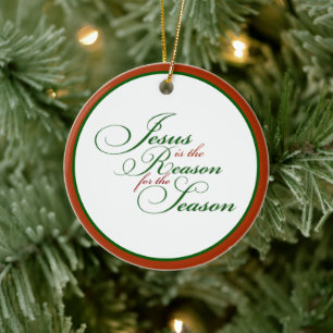Jesus is de reden keramische ornament