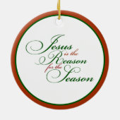 Jesus is de reden keramische ornament (Achterkant)