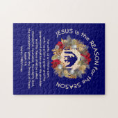 JESUS IS DE REDEN VAN Christelijke Kerstmis Legpuzzel (Horizontaal)