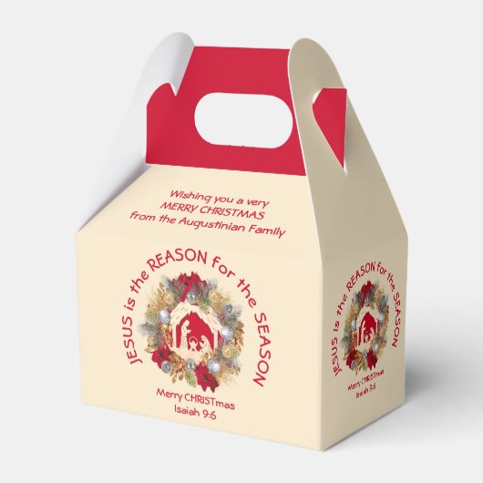 JESUS IS DE REDEN VAN DE kerstfeestdoos Bedankdoosjes (Voorkant Zijde)