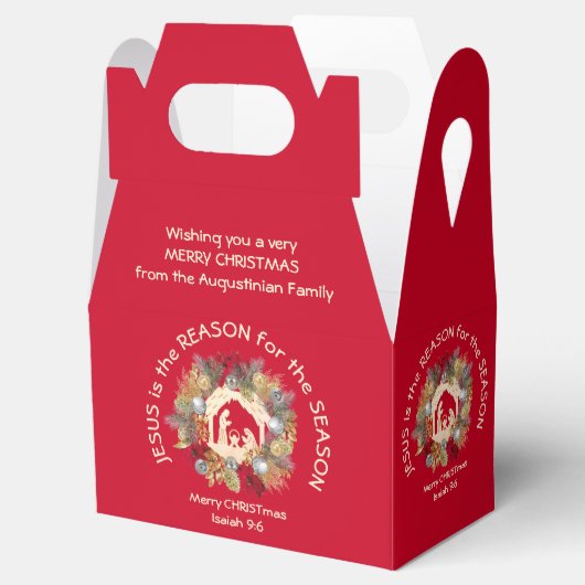 JESUS IS DE REDEN VAN DE Rood kerstfeestdoos Bedankdoosjes (Geopend)