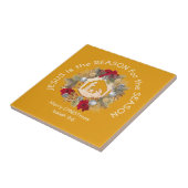 JESUS IS DE REDEN VAN Gele Christelijke kerstkaart Tegeltje (Zijkant)
