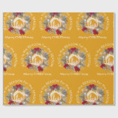 JESUS IS DE REDEN VAN Gele CHRISTMAS Cadeaupapier (Vlak)