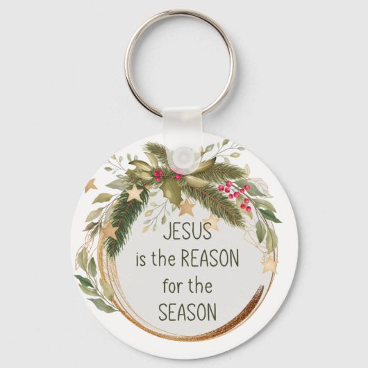 Jesus is de reden van het kerstseizoen  sleutelhanger (Voorkant)