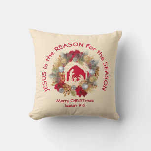 JESUS IS DE REDEN VAN HET Sierkussen VOOR Kerstmis