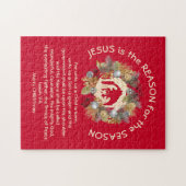 JESUS IS DE REDEN VOOR Christelijke Kerstmis Legpuzzel (Horizontaal)