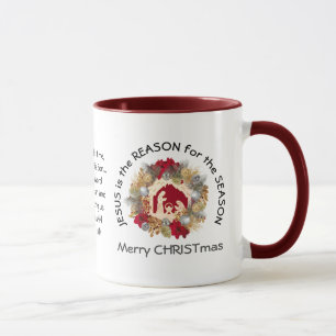 JESUS IS DE REDEN VOOR Christelijke Kerstmis Mok