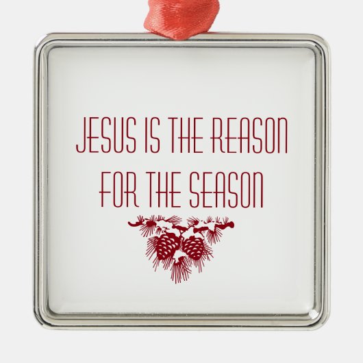 JESUS IS DE REDEN VOOR DE SASON-kerstcitaat Metalen Ornament (Voorkant)