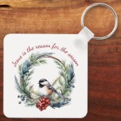 JESUS IS DE REDEN VOOR DE SASON-kerstcitaat Sleutelhanger (Achterkant)