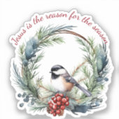 JESUS IS DE REDEN VOOR DE SASON-kerstcitaat Sticker (Voorkant)