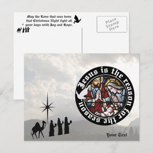 Jesus is de Reden voor het Briefkaart van het (Voorkant / Achterkant)