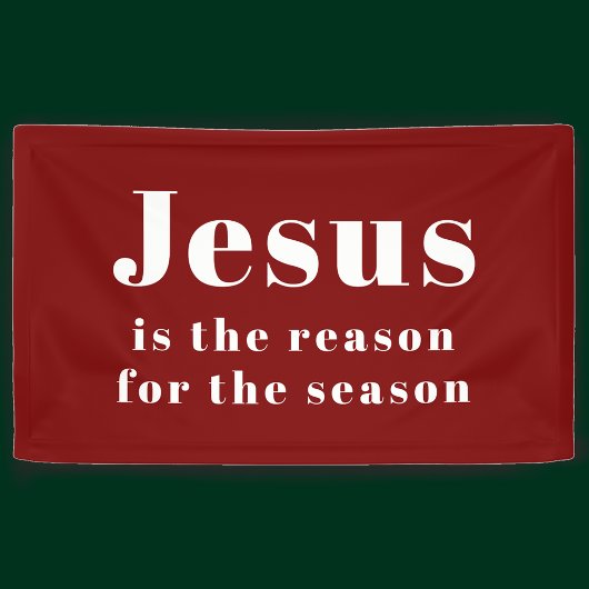 Jesus is de reden voor het kerstfeest Rode Kerstmi Spandoek