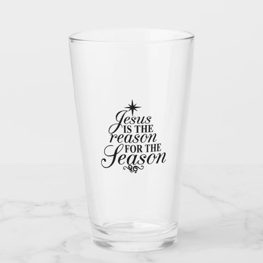 Jesus Is De Reden Voor Het Kerstseizoen Glas (Voorkant)