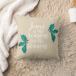 Jesus is de reden voor het Kerstseizoen Kussen