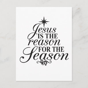 Jesus Is De Reden Voor Het Kerstseizoen Uitnodiging Briefkaart