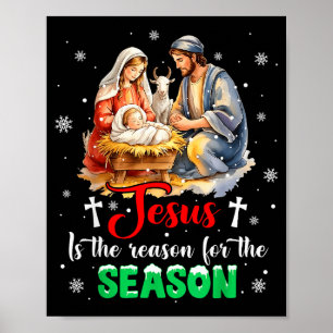 Jesus Is De Reden Voor Het Seizoen Kerstmis Xmas Poster