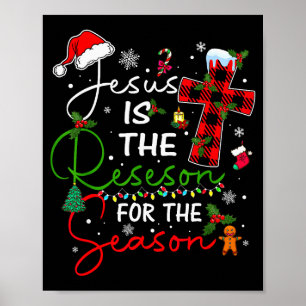 Jesus Is De Reden Voor Het Seizoen Kerstmis Xmas Poster
